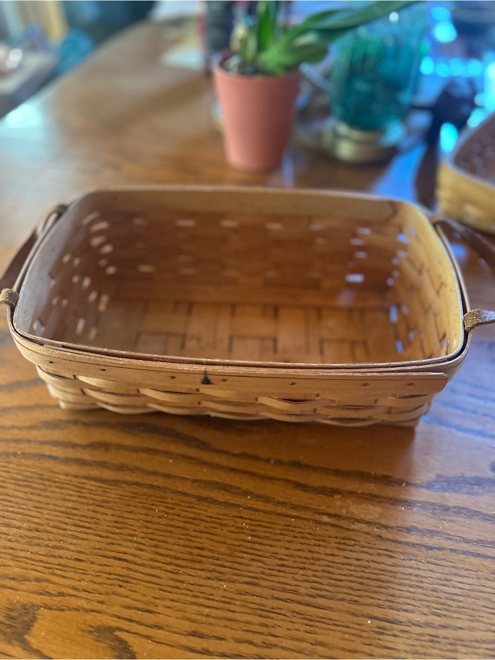 Vintage Longaberger 1999 Basket W/ Fabric Liner